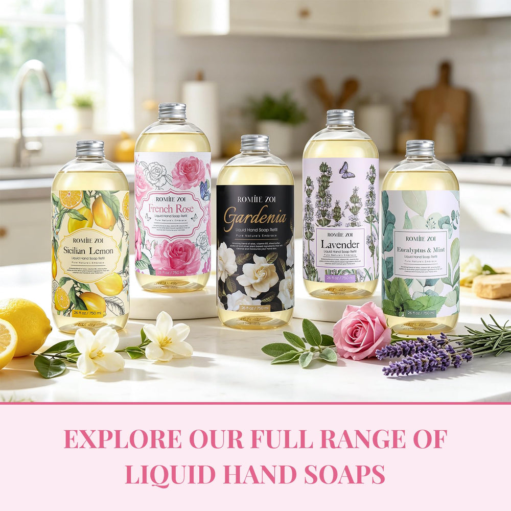 ROMIIE ZOI used while washing hands illustrating soft skin feel