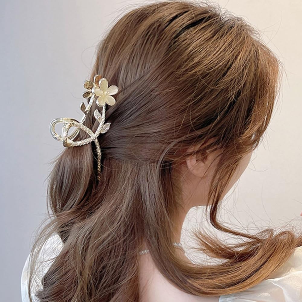 ROMODIYA clip securing an elegant updo with stable support for styling