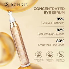 RONKIE eye cream stick open with visible balm tip delivering mess-free application benefit