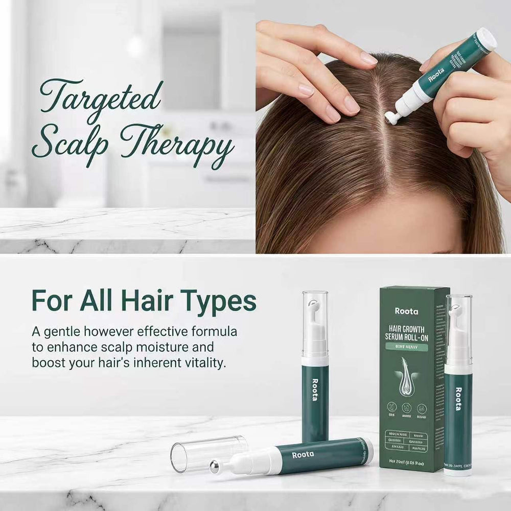 Roota serum droplet consistency showing lightweight, fast-absorbing texture