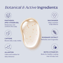 RootStim bottle flatlay with key ingredients for clean formula