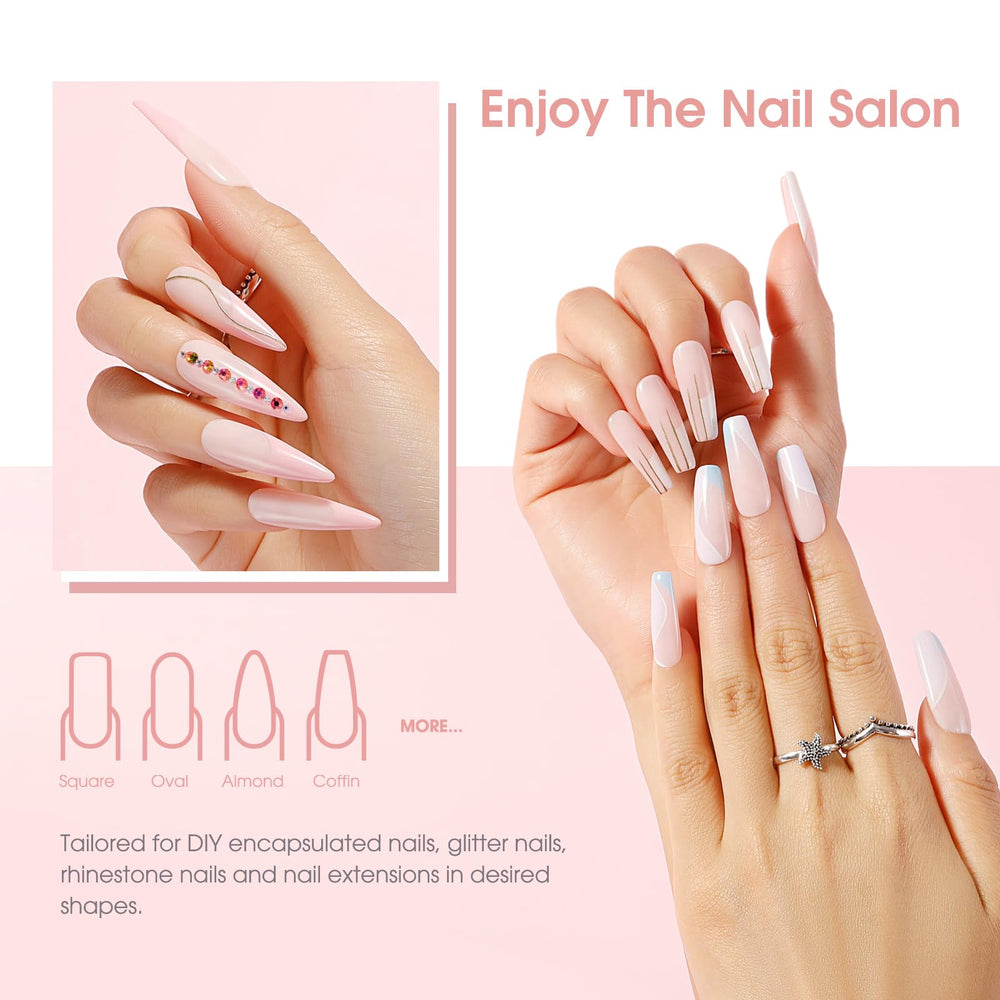 ROSALIND cured nail close-up showing glossy durable finish benefit