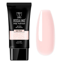 ROSALIND front packaging showing 2 oz soft pink poly gel for easy DIY