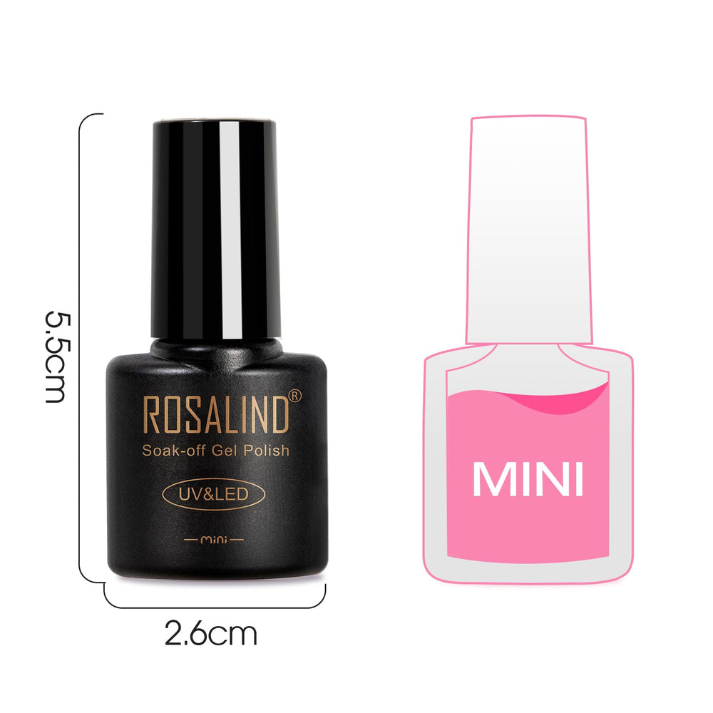 ROSALIND size comparison with coin illustrating compact 5ml mini bottles