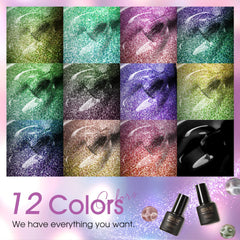ROSALIND nail-wheel swatches showing 11 cat-eye shades for quick color selection