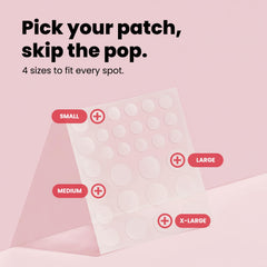 ROSELYNBOUTIQUE application demonstration placing a medium patch on a cheek for protection