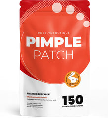 ROSELYNBOUTIQUE front packaging showing 150-count vegan patches for convenient use