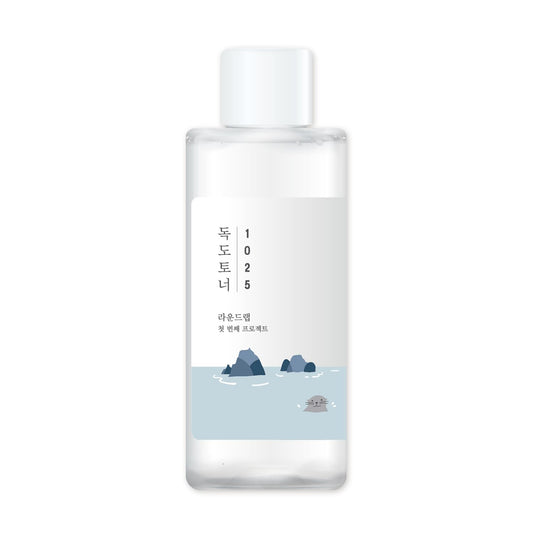 ROUND LAB Dokdo toner front bottle showing clean design and size