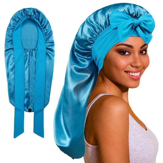 ROYBENS front view long bonnet showing roomy fit and protective design