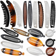 ROYHOO front packaging showing full 20-piece banana clip set and color variety for outfit matching