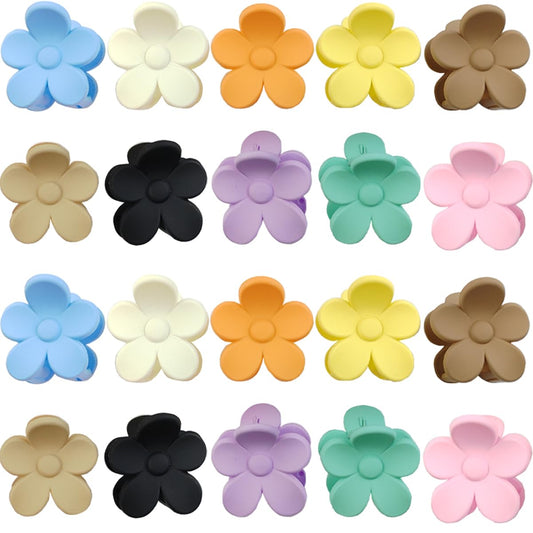 ROYHOO front view of 20-piece flower clips showing colors and compact design for styling
