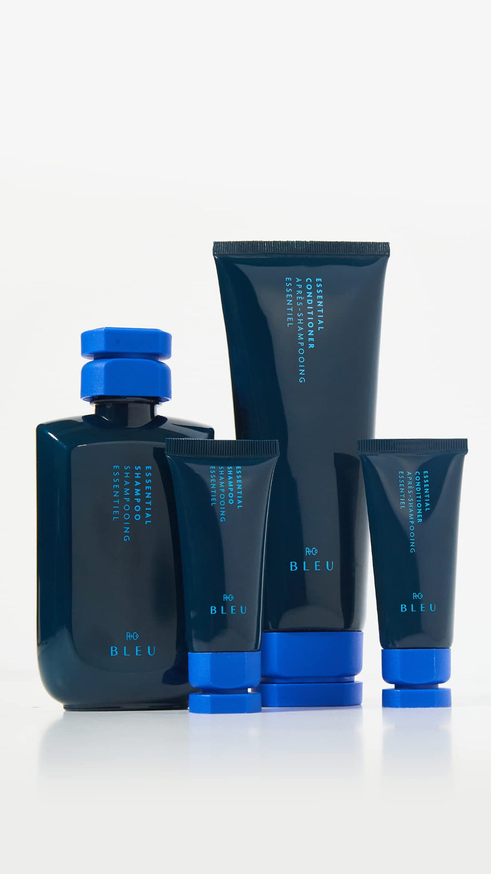 R+Co BLEU creamy lather close-up showing gentle foam and hydrated hair benefit