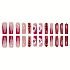 RTKHFZE hand applying press-on nail demonstrating quick DIY application and salon-style finish