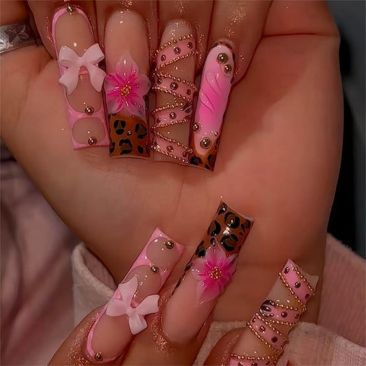 RTKHFZE front packaging showing 24-piece nail set and glossy finish benefit
