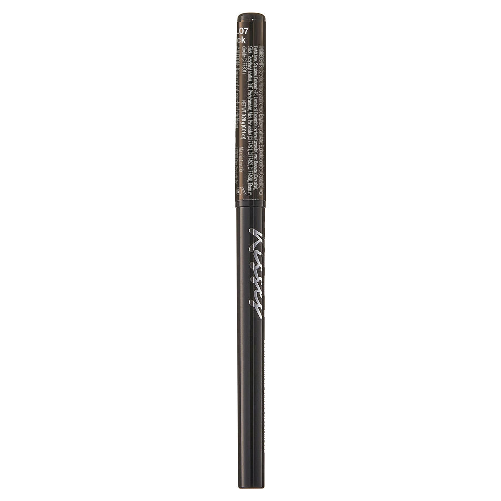 Hand holding Ruby Kisses black liner showing compact size and easy everyday use