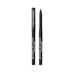 Close-up of Ruby Kisses black liner tip demonstrating precise application and smooth glide