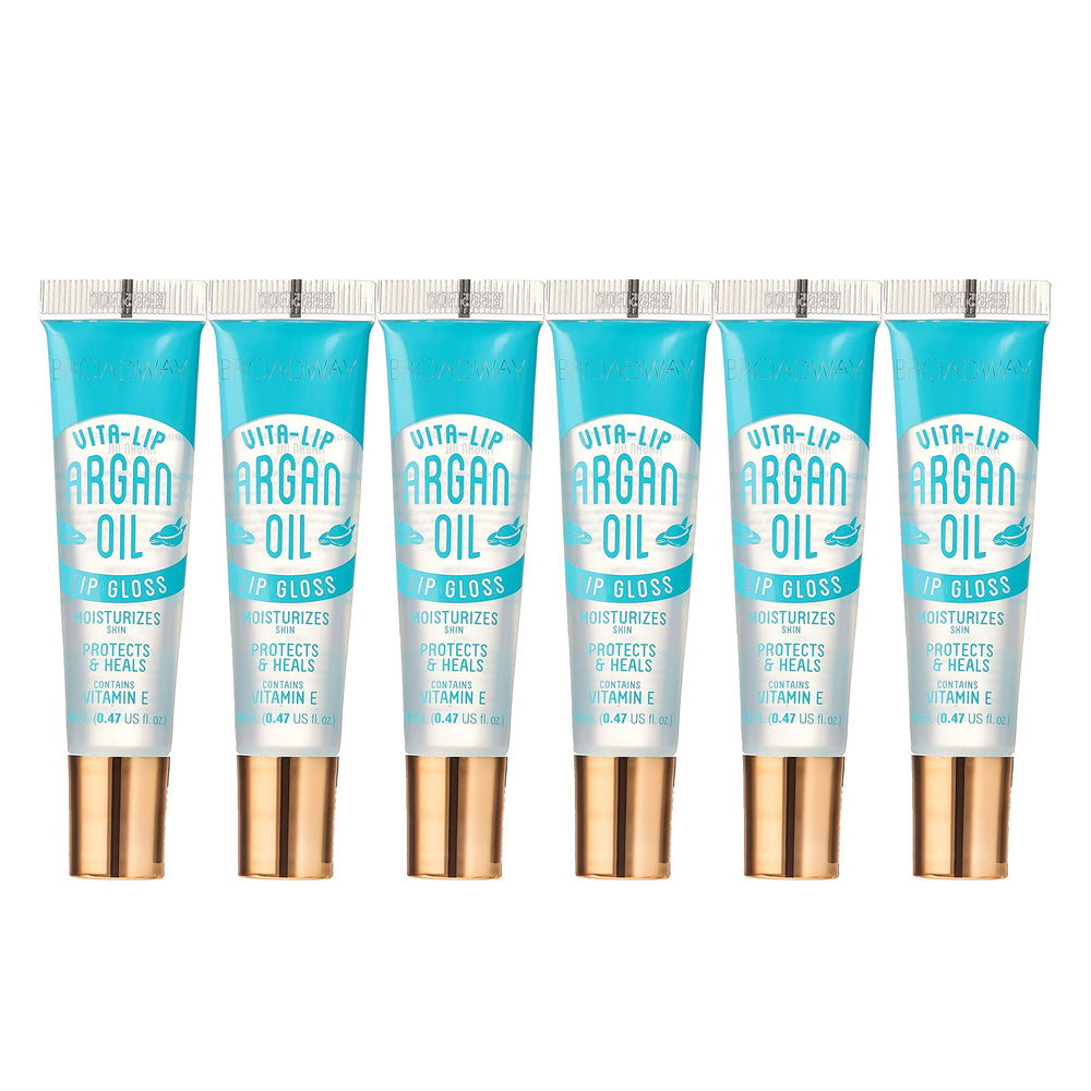Ruby Kisses front packaging showing six gloss tubes and convenience