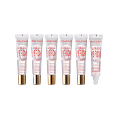 Ruby Kisses front packaging showing six-pack glosses and bright peach appeal
