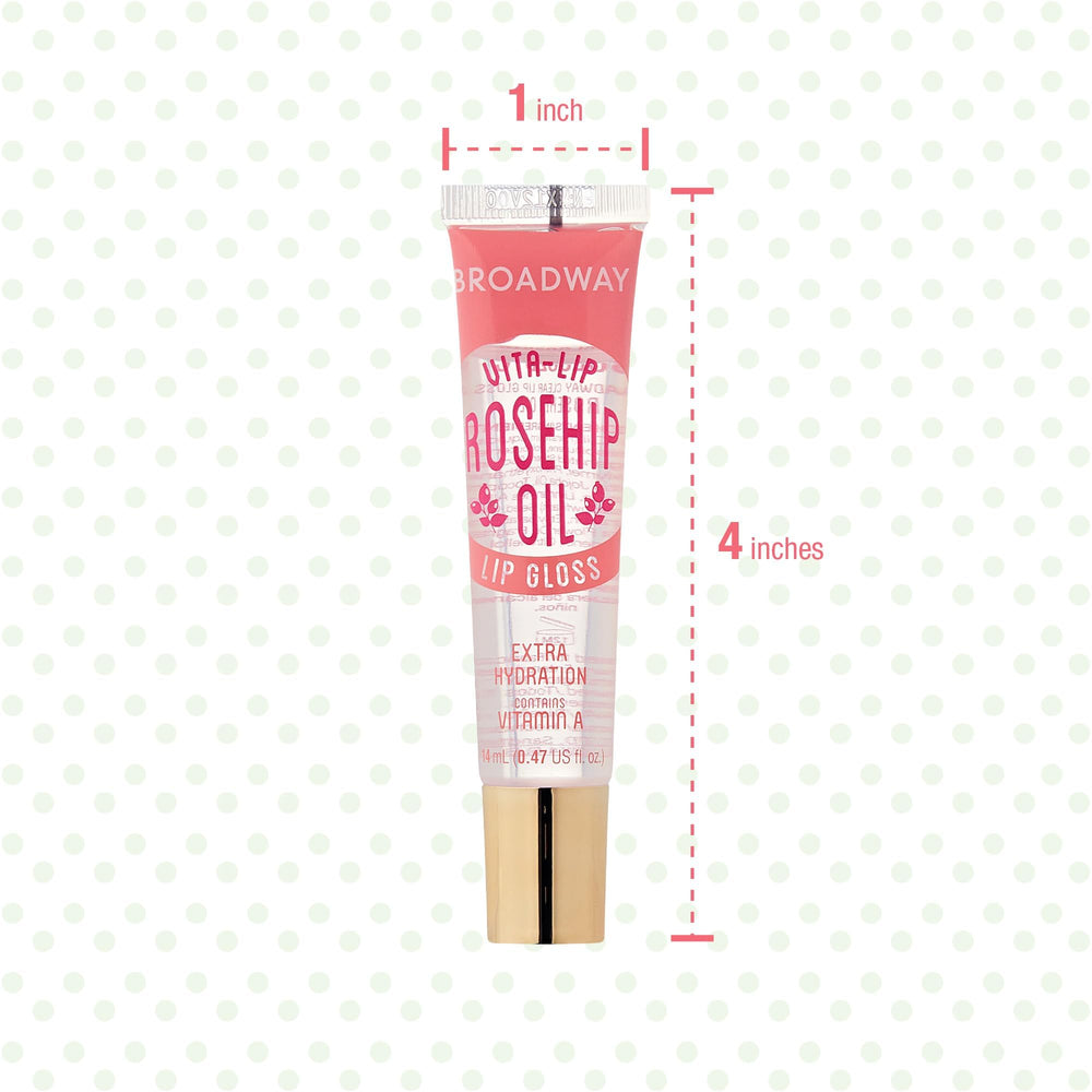 Ruby Kisses tube next to a ruler for size and portability reference