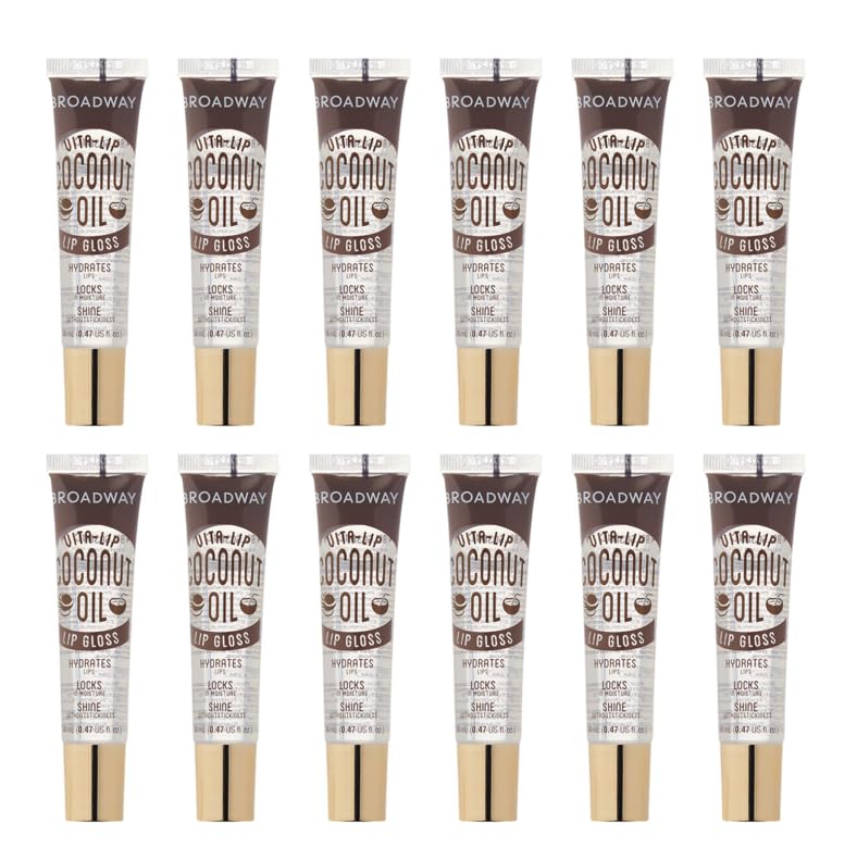 Ruby Kisses front packaging showing clear gloss tubes and coconut oil benefit