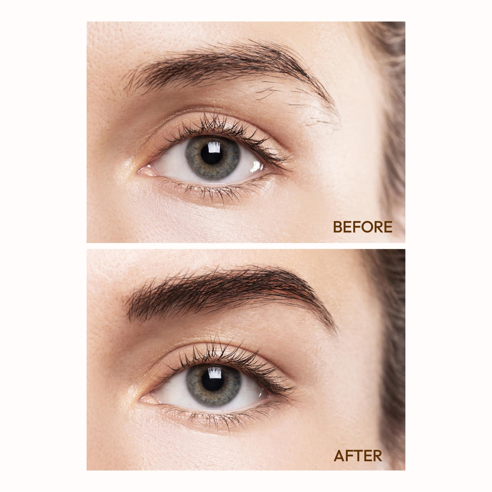Ruby Kisses kit in use filling brows showing natural, fuller appearance