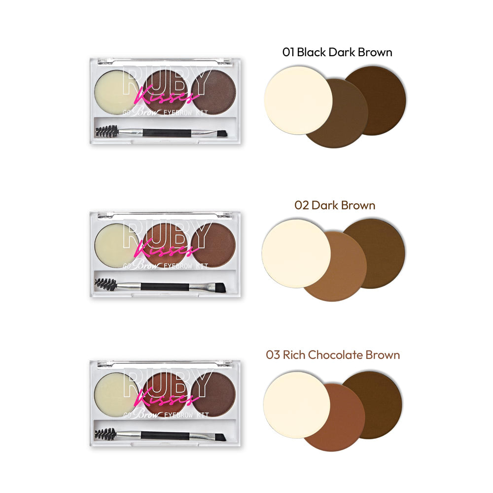 Ruby Kisses kit held in hand showing compact size and travel-friendly benefit