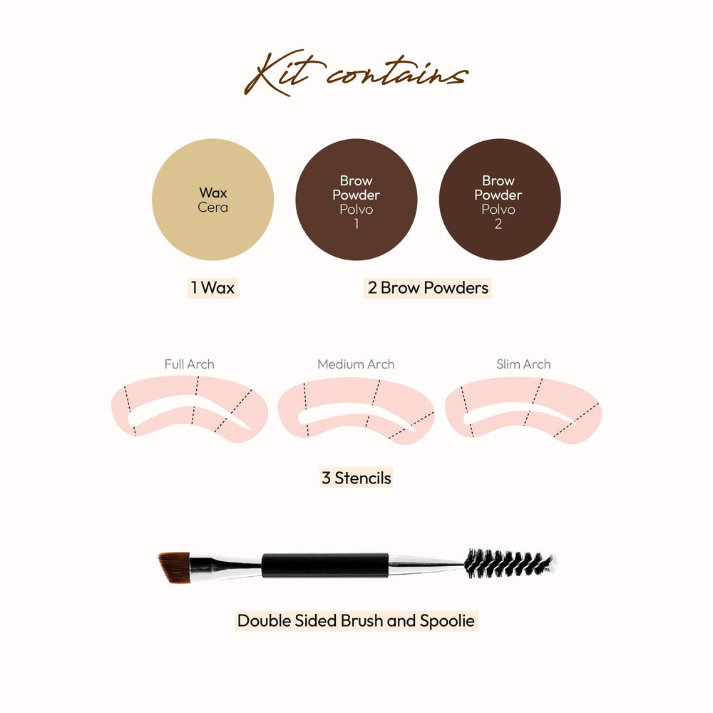 Ruby Kisses angle brush and spoolie showing precision tools for shaping