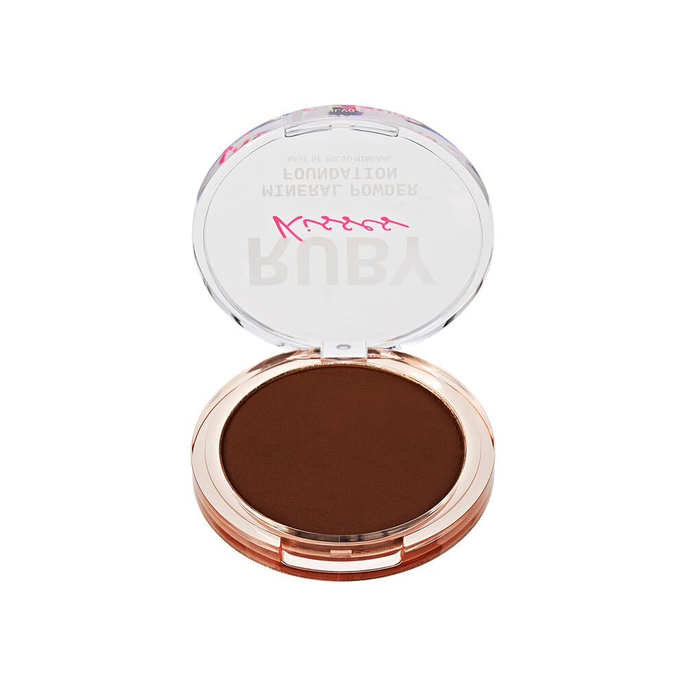 Ruby Kisses close-up of pressed powder texture for smooth, blendable finish