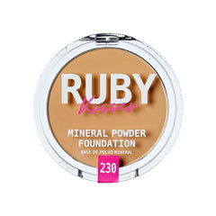 Ruby Kisses compact front view showing Natural Buff shade and portable convenience