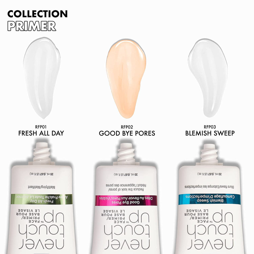 Ruby Kisses primer in a makeup bag ready for on-the-go shine control