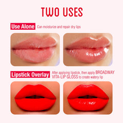Ruby Kisses gel texture close-up showing glossy sheen and moisturizing effect