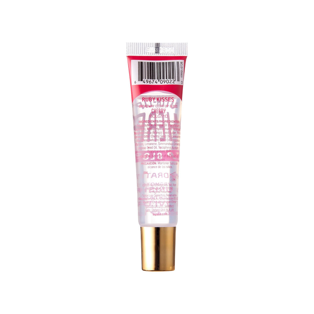 Ruby Kisses glosses in a makeup pouch illustrating on-the-go touch-up convenience