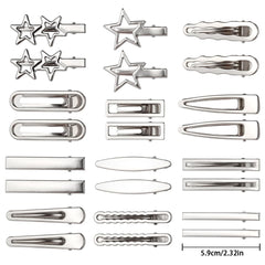 RUIYDZ assorted clip styles top view, quick selection for varied looks benefit