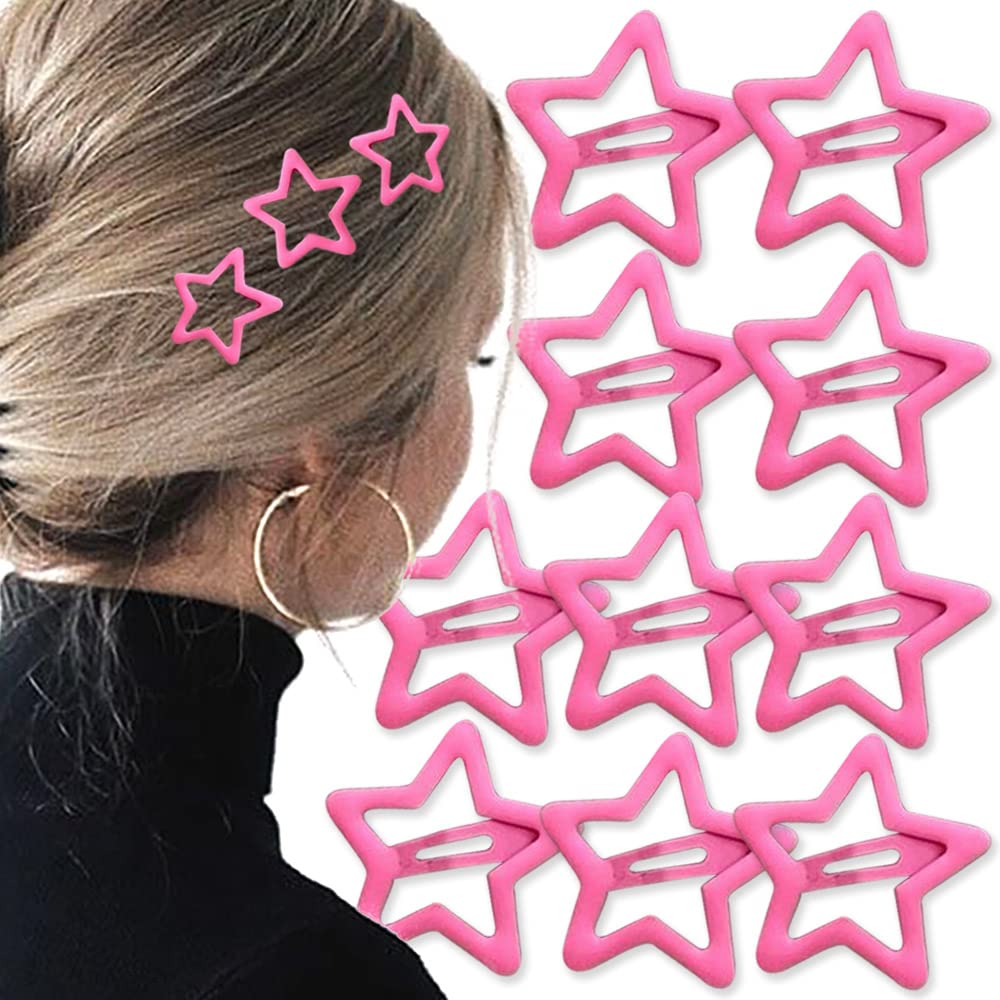 RUIYDZ pink star front view showing ten clips for instant styling