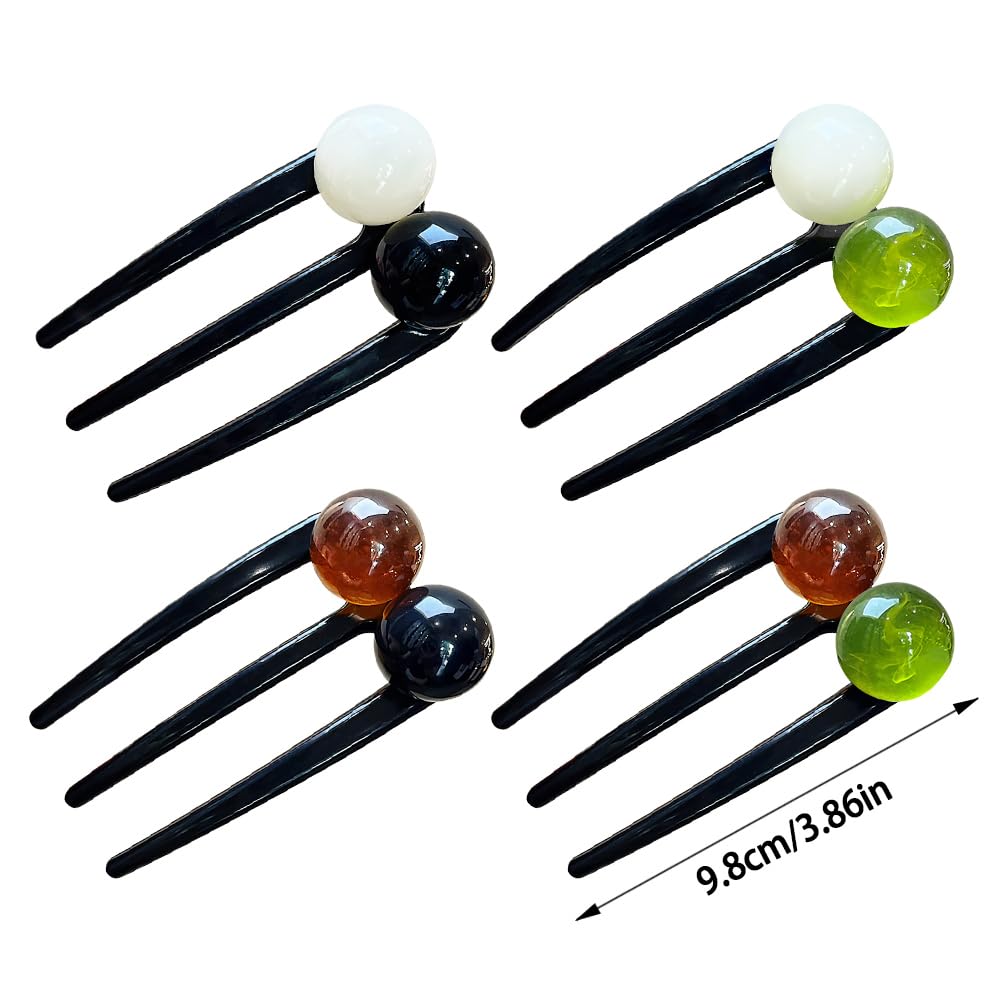 RUIYDZ hair pin beside a ruler to show actual size and easy travel-friendly scale