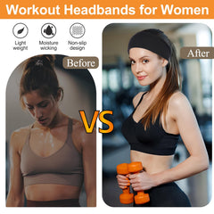 RuiYok headband held in hand showing stretch and size fit benefit