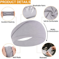 RuiYok wide headband on model holds hair back during daily activities