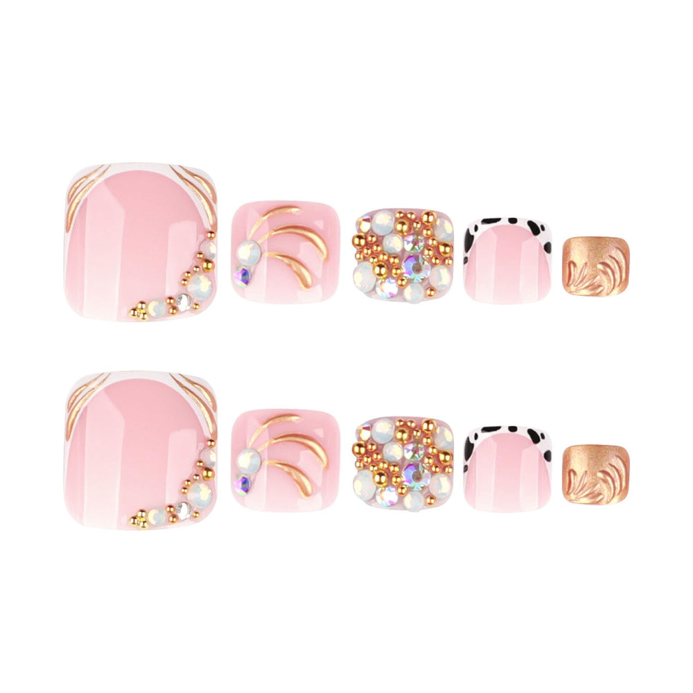 RUOKEXIN close-up of gold rhinestone cluster, adds elegant sparkle