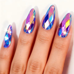 RUOKEXIN front pack showing 24pcs purple chrome nails and value