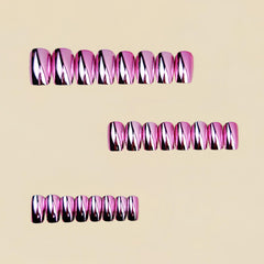 RUOKEXIN side profile of medium length square nail showing comfortable fit benefit