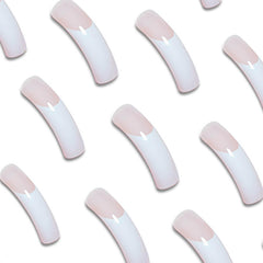 RUOKEXIN side profile of XXL curved nails showing dramatic length and natural arc