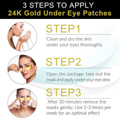Ruzzut patch on model under-eye, shows immediate smoothing appearance benefit