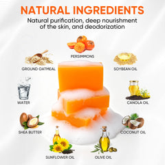 RYH persimmon soap texture close-up highlighting gentle moisturizing