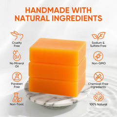 RYH persimmon soap three bars layout conveying value and multipack convenience
