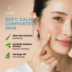 SAAH soap texture detail highlighting smooth surface and conditioning oil feel