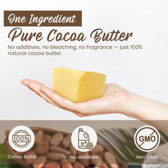 SAAQIN cocoa butter melting in bowl, demonstrating easy blendability for recipes