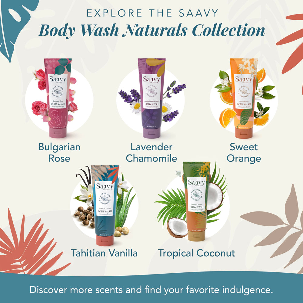 Saavy Naturals packaged as a gift set for self-care and special occasions