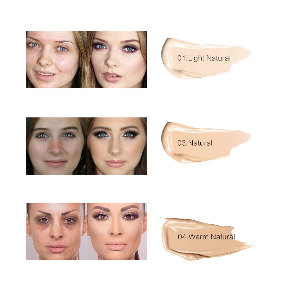SACE LADY before and after half face showing concealed dark circles benefit