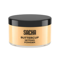 Sacha Cosmetics front jar view showing product packaging and clear labeling benefit camera-ready finish
