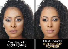 Sacha Cosmetics open jar showing loose powder texture for smooth, lightweight application benefit